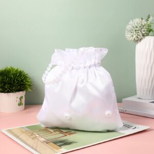 Wedding Bags: Wedding Money Bag White Wedding Satin Bag Bridal Showers Pouch Bag for Dance Bridal Purse Wedding Favor