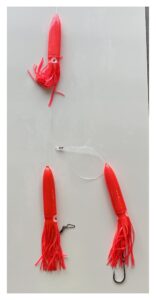 reel draggin' tackle blue water large squid daisy chain (13 inch pink squid)