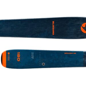 Blizzard Men's 8A225400001 Brahma 82 All-Mountain Freeride Blue/Orange Skis (Bindings Not Included), Size 166