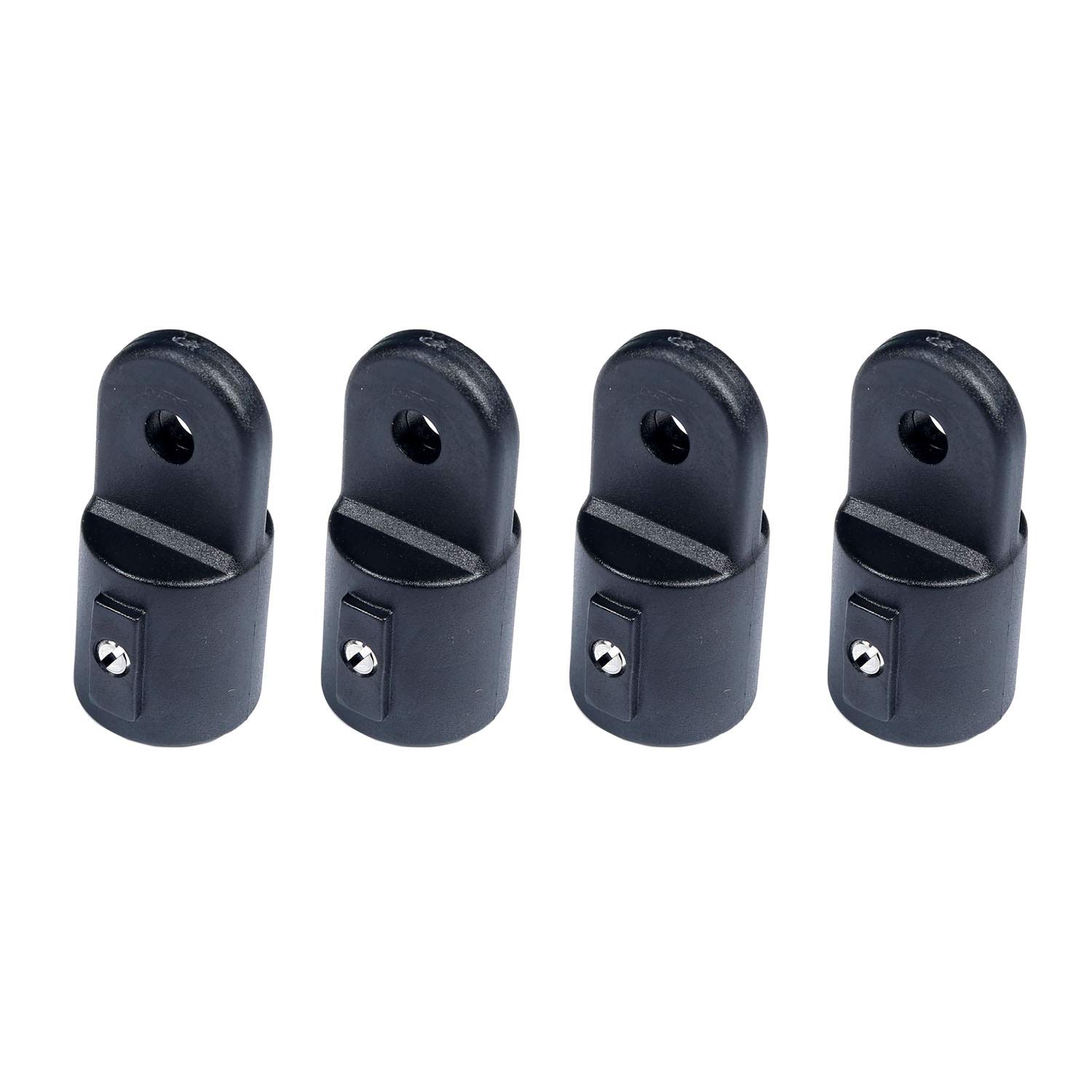 7/8" Bimini Top Eye End 4pcs+ 1 "Bimini Top Eye End 4pcs，Boat Bimini Black Nylon Cover Cap Eye End,Marine Bimini Top Fittings,Awning Hardware,Accessories,Used for Kayak,Canoe,Marine Boat