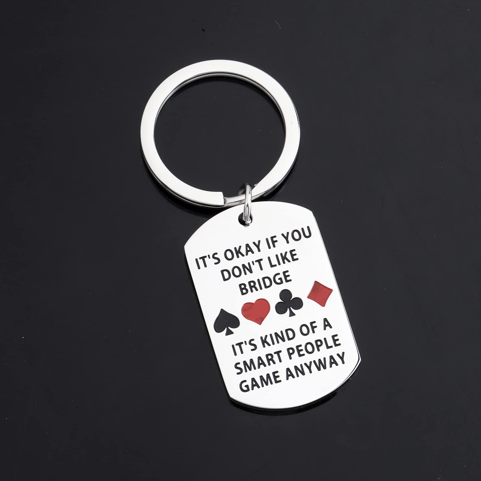 FAADBUK Funny Bridge Gift Bridge Lover Gift Bridge Keychain for Bridge Player Bridge Themed Gift (Bridge)