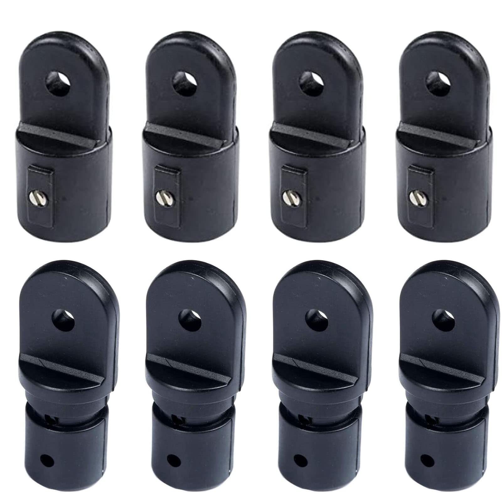 7/8" Bimini Top Eye End 4pcs+ 1 "Bimini Top Eye End 4pcs，Boat Bimini Black Nylon Cover Cap Eye End,Marine Bimini Top Fittings,Awning Hardware,Accessories,Used for Kayak,Canoe,Marine Boat