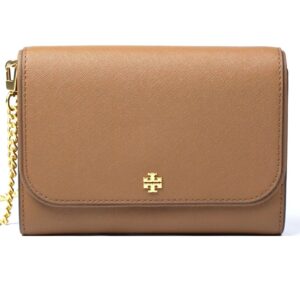 Tory Burch Emerson Chain Wallet Leather Cross Body Bag (Moose)