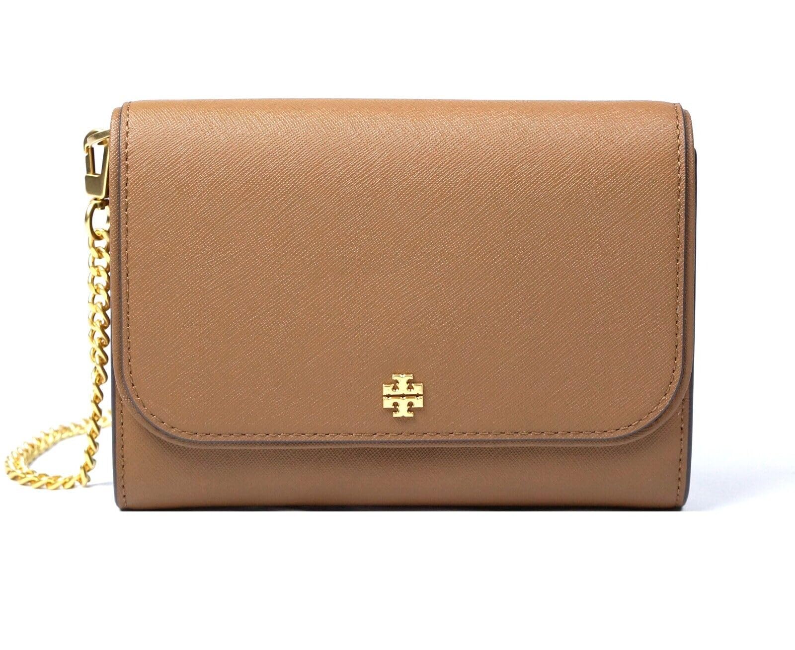 Tory Burch Emerson Chain Wallet Leather Cross Body Bag (Moose)