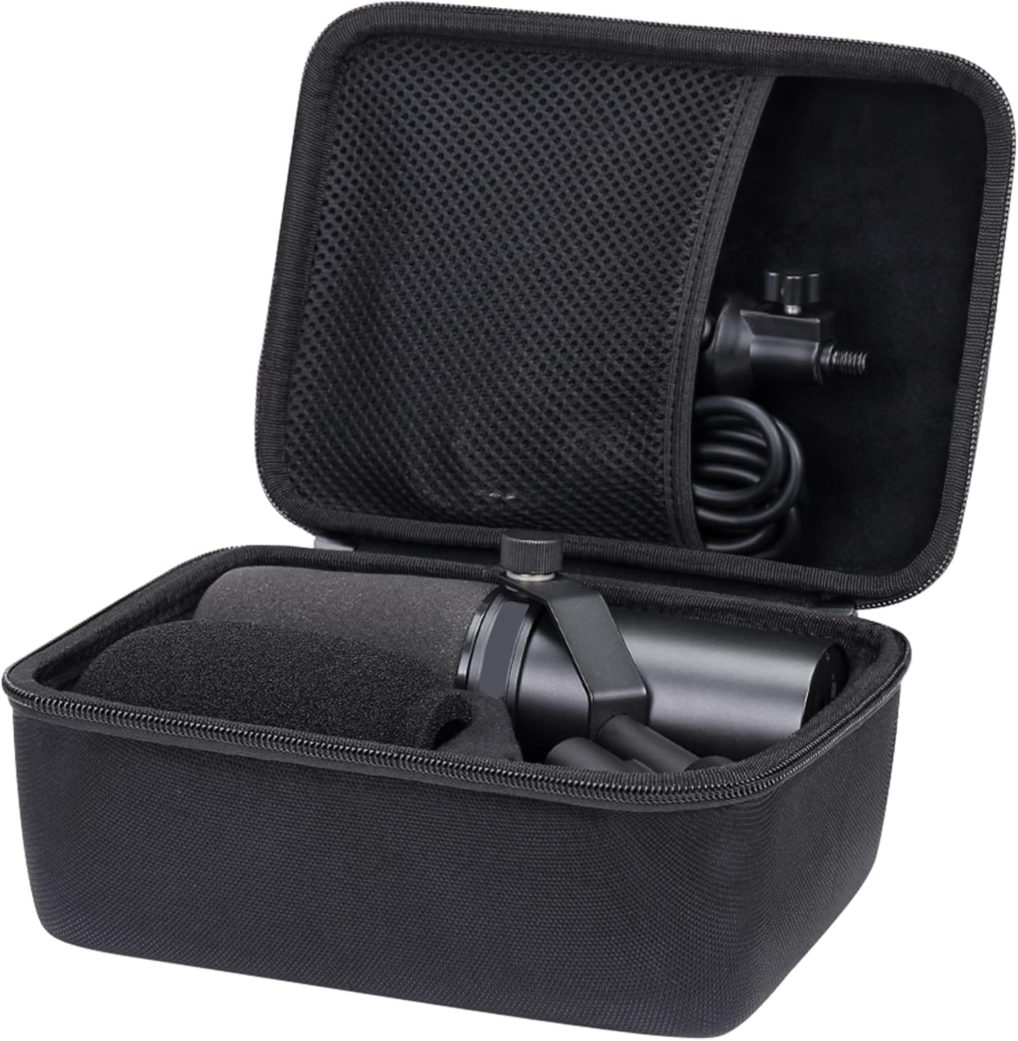 Aenllosi Hard Carrying Case Compatible with SM7B/MV7 SM7dB Vocal Dynamic Microphone for Broadcast (SM7B/MV7/ SM7dB)