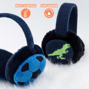 XIAOHAWANG Kids Boy Warm Earmuffs for Children Girl Winter Ear Muffs Cold Weather Ear Warmer(C-Black Yellow)