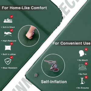 ELECINNOV Self Inflating Sleeping Pad for Camping with Electric Pump 3.14" Ultra-Thick Memory Foam Camping Mats 9.5 R-Value Insulated Camping Pad Air Mattress with Pillow for Car Camping