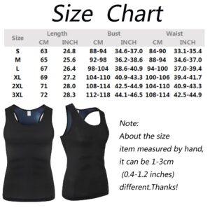 OKHOTY Men's Sauna Vest Workout Sauna Sweat Vest Tank Top for Men Sweat Enhancing Vest Waist Trainer for Men