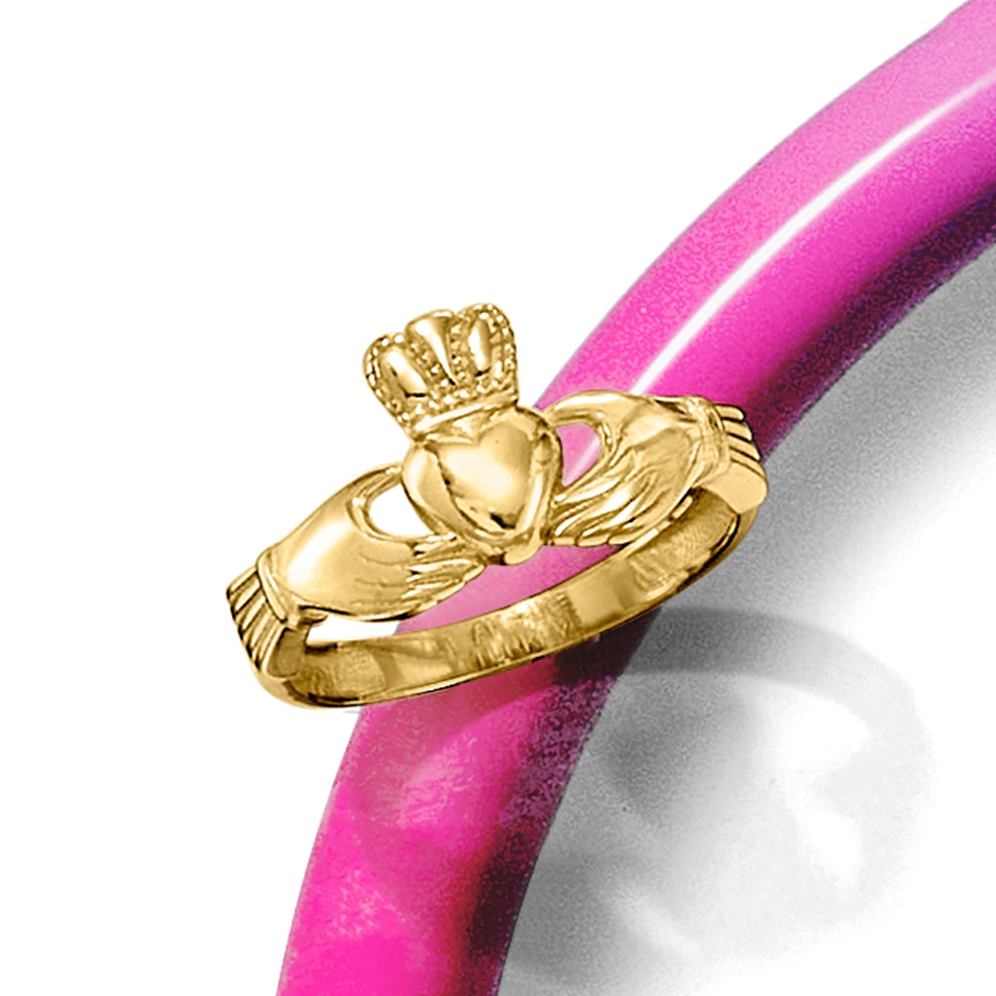 Ross-Simons 14kt Yellow Gold Claddagh Ring. Size 8