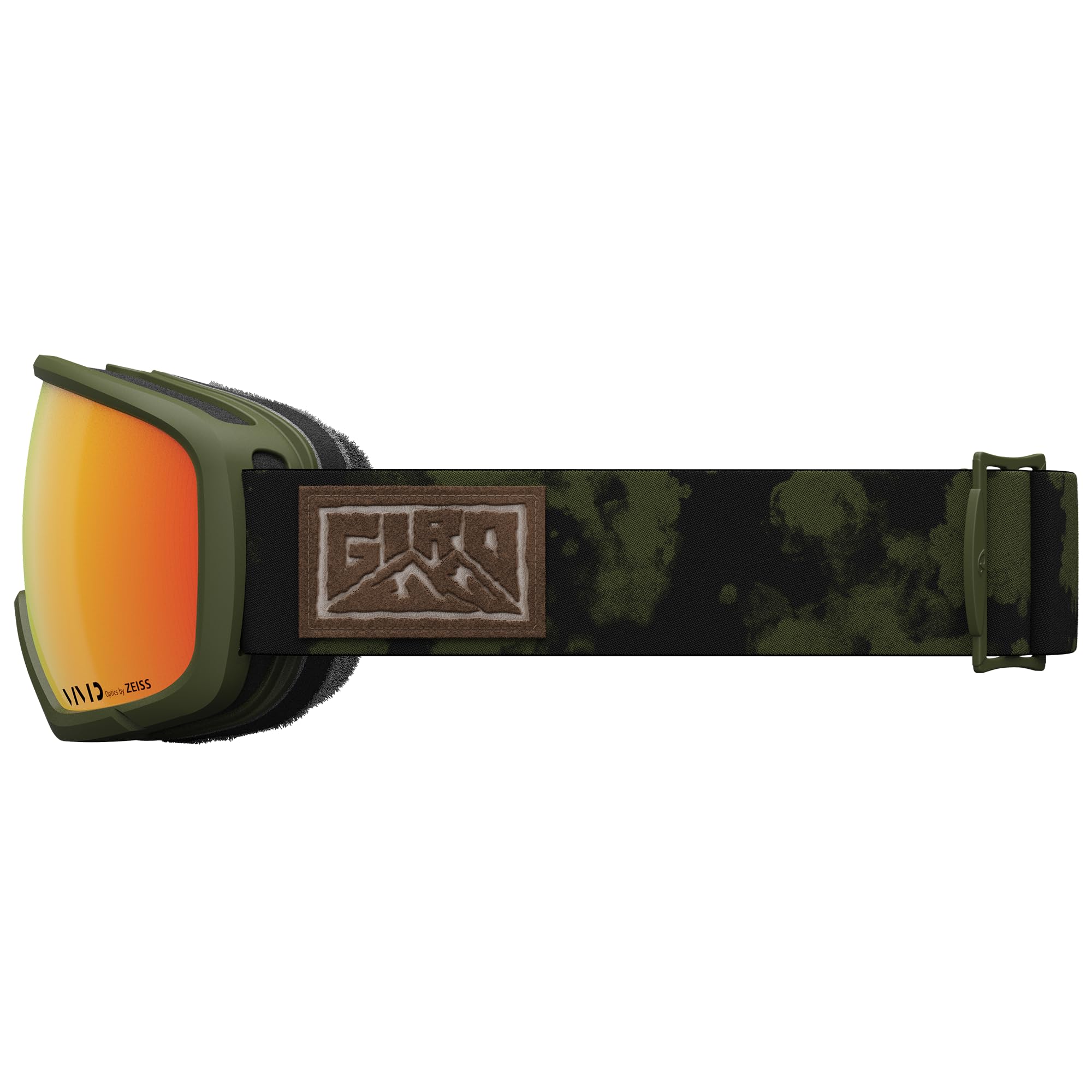 Giro Ringo Ski Goggles - Snowboard Goggles for Men, Women & Youth - Trail Green Cloud Dust Strap with VIVID Ember Lens