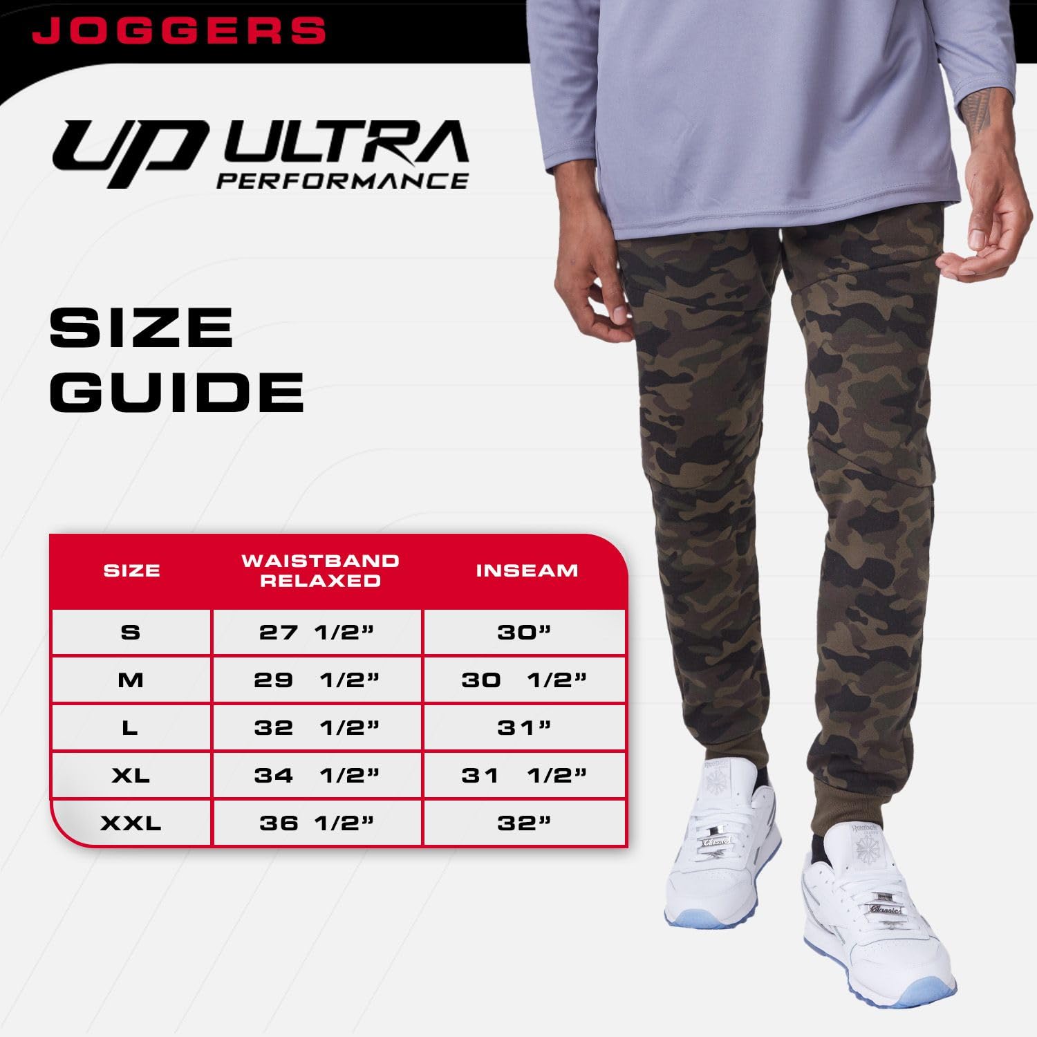 Ultra Performance Athletic Joggers for Men, Workout Sweatpants for Men, 3 Pack