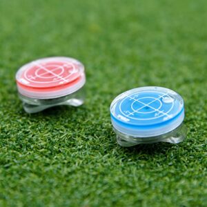 PGM Ball Markers Hat Clip Golf Putting Aid Round Bubble Level High Precision Reader