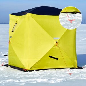 Fabbay 10 Pcs Ice Anchor Kit Includes Ice Anchor Drill Adapter Shelter Anchor Tool Metal Ice Fishing Shelter Camping Peg Ice Fishing Rod Holders Spiral Ice Augers for Winter Fishing Tent Accessories