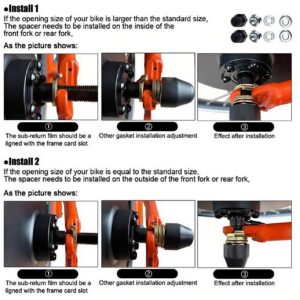 Auto-plaza E-Bike Hub Motor Nuts Bike Safety Washers Electric Bicycle Wheel Lock Nuts Motor Axle Bolt Screw Full Set (M12 Shaft)