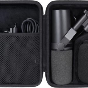 Aenllosi Hard Carrying Case Compatible with SM7B/MV7 SM7dB Vocal Dynamic Microphone for Broadcast (SM7B/MV7/ SM7dB)