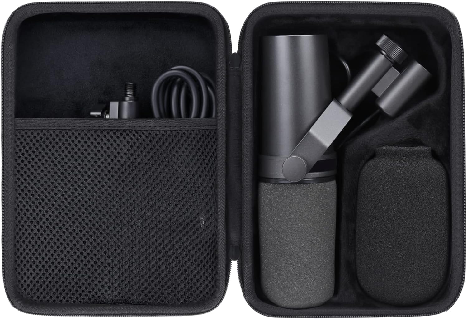 Aenllosi Hard Carrying Case Compatible with SM7B/MV7 SM7dB Vocal Dynamic Microphone for Broadcast (SM7B/MV7/ SM7dB)