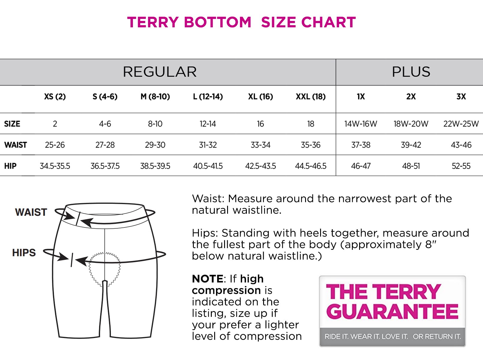 Terry Cycling Bike Pants For Women With Padding, Wayfarer Tight 27.5" High Waisted Padded Leggings For Women With Pockets - Onyx, Small