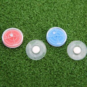 PGM Ball Markers Hat Clip Golf Putting Aid Round Bubble Level High Precision Reader