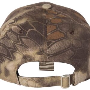 We The People Will no Comply Embroidered Structured Adjustable One Size Fits All US Flag on Bill Hat Brown Camo (BrownCamo/White)