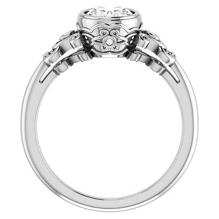 Mois 3 CT Oval Colorless Moissanite Engagement Ring for Women/Her, Wedding Bridal Ring Set, Eternity Sterling Silver Solid Gold Diamond Solitaire Bezel Sets for Her (4)