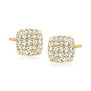 Canaria 0.33 Diamond Square Cluster Earrings in 10kt Yellow Gold