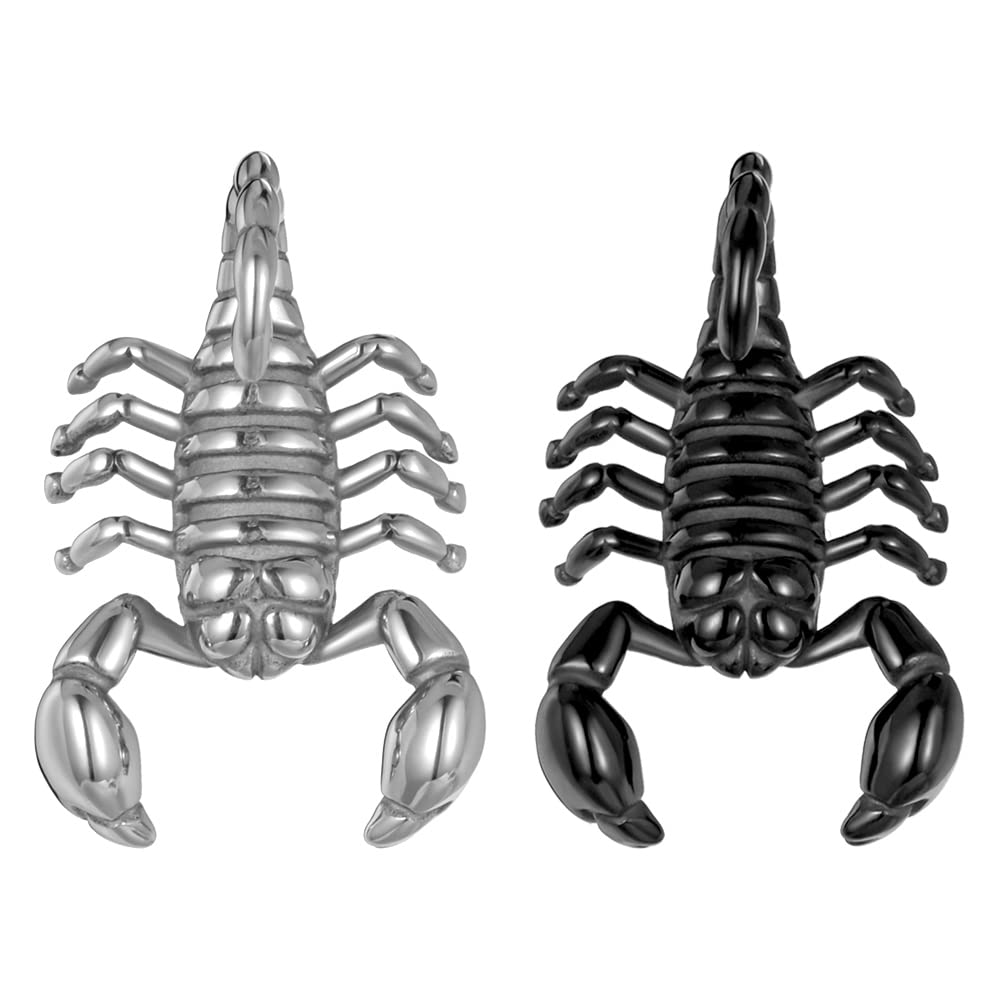 ERKUOO Ear Hangers Weights For Stretching Scorpion-Shaped Ears Gauges Stainless Steel Ear Expander Ear Plugs Tunnels Body Piercing Jewelry 8g(3mm)