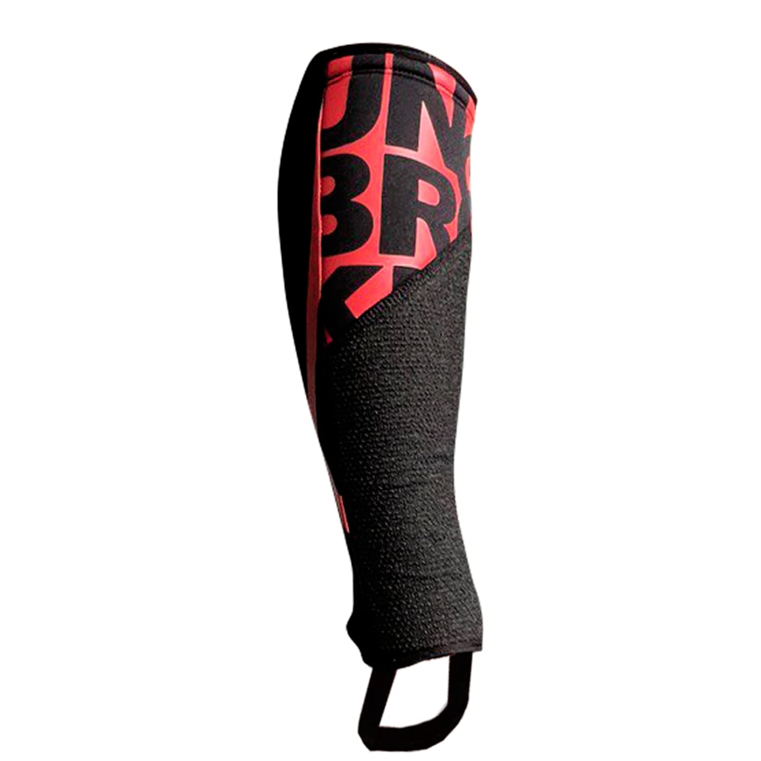 UNBROKENSHOP Shin Sleeves Pro Red 7mm Neoprene, Weightlifting, Deadlift, Rope Climb, Box Jumps for Men and Women, Single (ONE Piece) (S/M)