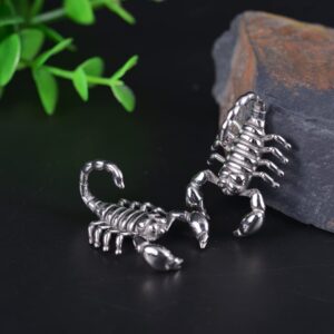 ERKUOO Ear Hangers Weights For Stretching Scorpion-Shaped Ears Gauges Stainless Steel Ear Expander Ear Plugs Tunnels Body Piercing Jewelry 8g(3mm)