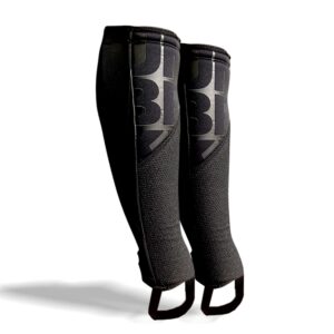 Unbrokenshop.com UNBROKENSHOP Shin Sleeves Pro Black 7mm Neoprene, Weightlifting, Deadlift, Rope Climb, Box Jumps for Men and Women, A Pair (L/XL), Large-X-Large