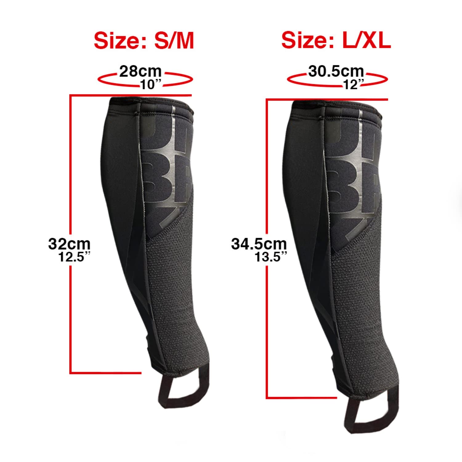 Unbrokenshop.com UNBROKENSHOP Shin Sleeves Pro Black 7mm Neoprene, Weightlifting, Deadlift, Rope Climb, Box Jumps for Men and Women, A Pair (L/XL), Large-X-Large