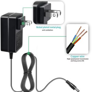 AC DC Charger Adapter Power Cord 9V Compatible for Schwinn IC4, Body Flex Rider BRM8000 BRM8800 BRM8981 Cardio 2-in-1 Dual Trainer Exercise Bike Flex Sports Bike Flex Sports BRT3980 BRT3880 BRT3858