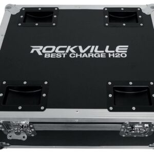 Rockville Best Pack H2O (6) Water Resistant Battery Par DJ Lights+Charge Case