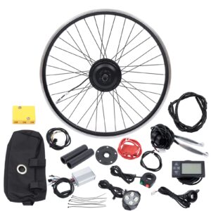 36v 350w electric bicycle conversion kit with lcd display controller 26" e-bike front hub motor wheel 21mile/h (35km/h) high speed brushless gearless hub motor kit