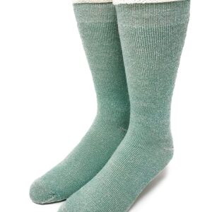 WARRIOR ALPACA SOCKS - Koze Kick Back Terry Lined Pure Alpaca Wool Socks For Men and Women (Large, Pine Green)