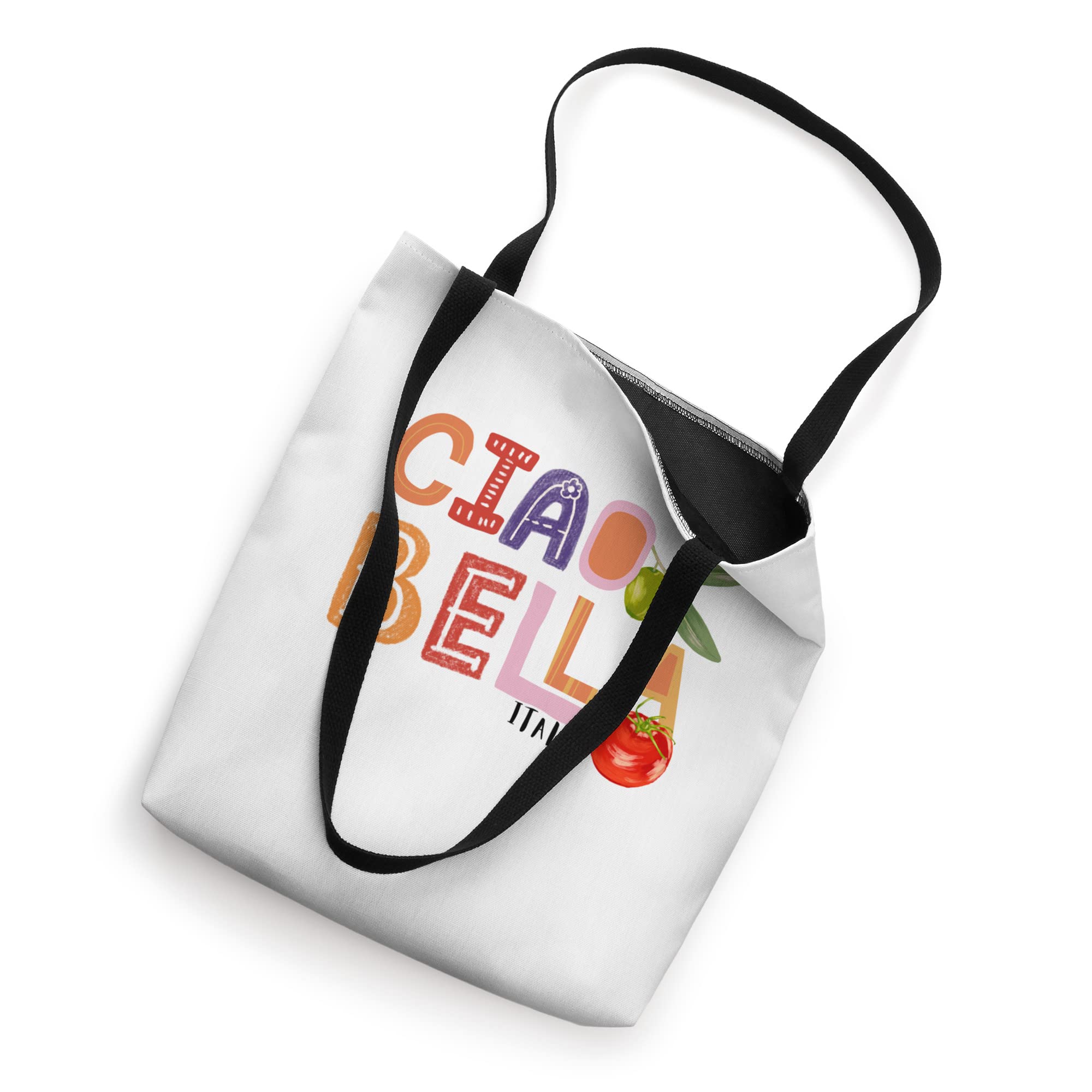 Funny Ciao Bella Italy Tomato Olives for Italian Foods Lover Tote Bag