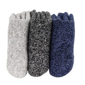 YQHMT Mens Super Thick Wool Warm Socks Gifts Soft Comfort Casual Knit Winter Crew Socks Stocking Stuffers, Christmas Gift (Multicolor-02)