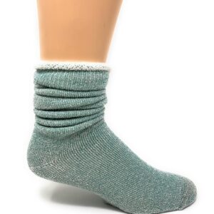 WARRIOR ALPACA SOCKS - Koze Kick Back Terry Lined Pure Alpaca Wool Socks For Men and Women (Large, Pine Green)