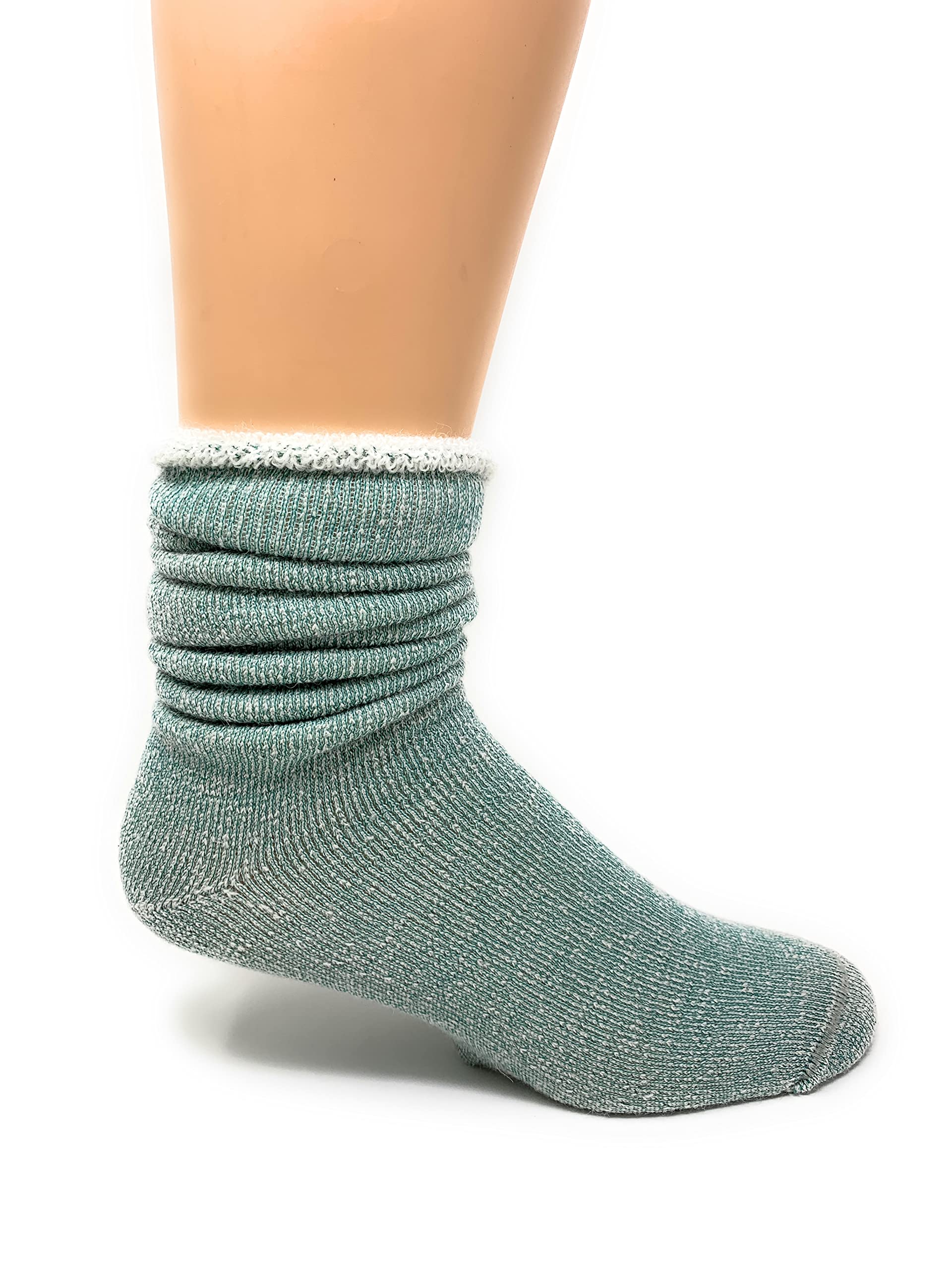 WARRIOR ALPACA SOCKS - Koze Kick Back Terry Lined Pure Alpaca Wool Socks For Men and Women (Large, Pine Green)