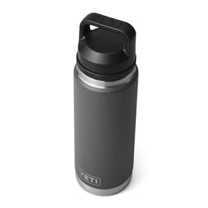 YETI Rambler 26 oz Bottle, Vacuum Insulated, Stainless Steel with Chug Cap, Charcoal