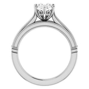 Mois 2 CT Oval Colorless Moissanite Engagement Ring for Women/Her, Wedding Bridal Ring Set, Eternity Sterling Silver Solid Gold Diamond Solitaire 4-Prong Sets for Her (5)