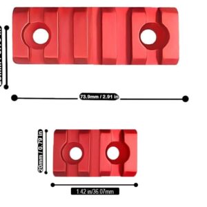 GOTICAL-Combo of 4-45 Degree Offset Mount, 5 Slot, 3 Slot Rail with Quick Detach QD S l i n g S w i v e l Mount Kit-Push Button in Durable Material in red (3, 5 Slots, & Attachment & Red Mounts .)