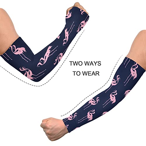 Flamingo Blue Arm Sleeves to Cover arms for women men Anti-Slip UV SUN Protection Clothing for Adult Men Women Bike Hiking Golf Cycle