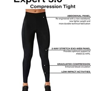 CW-X Women's Expert 3.0 Joint Support Compression Tight, Black, Large