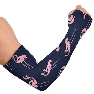 Flamingo Blue Arm Sleeves to Cover arms for women men Anti-Slip UV SUN Protection Clothing for Adult Men Women Bike Hiking Golf Cycle