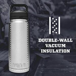 YETI Rambler 26 oz Bottle, Vacuum Insulated, Stainless Steel with Chug Cap, Charcoal