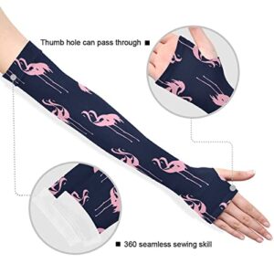 Flamingo Blue Arm Sleeves to Cover arms for women men Anti-Slip UV SUN Protection Clothing for Adult Men Women Bike Hiking Golf Cycle