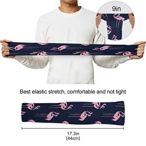 Flamingo Blue Arm Sleeves to Cover arms for women men Anti-Slip UV SUN Protection Clothing for Adult Men Women Bike Hiking Golf Cycle