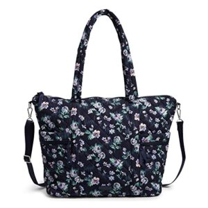 Vera Bradley Women's Performance Twill Large Multi-Strap Tote Bag, Navy Garden, One Size