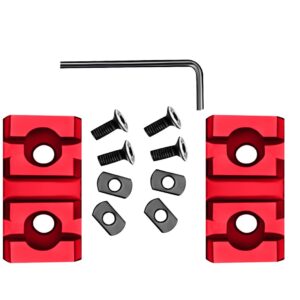 GOTICAL-Combo of 4-45 Degree Offset Mount, 5 Slot, 3 Slot Rail with Quick Detach QD S l i n g S w i v e l Mount Kit-Push Button in Durable Material in red (3, 5 Slots, & Attachment & Red Mounts .)