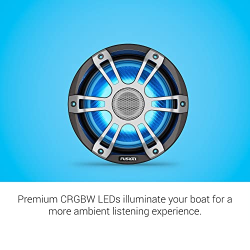 Garmin Fusion® Signature Series 3i Marine Coaxial Speakers, 7.7" 280-watt CRGBW Coaxial Sports Gray Marine Speakers (Pair)